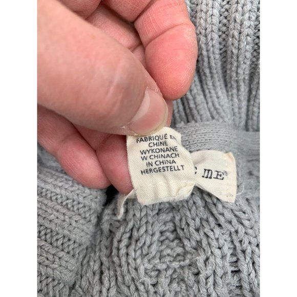 If It Were Me Gray Womans Medium Cable Knit Crowl Neck Sweater - Picture 7 of 8